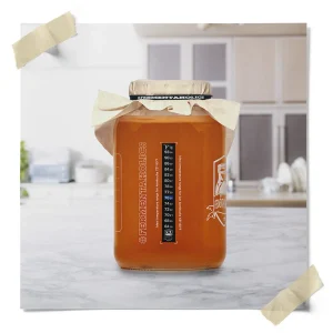 Printed Gallon Jar, Rubber Band, Muslin Cloth and Adhesive Strip Thermometer
