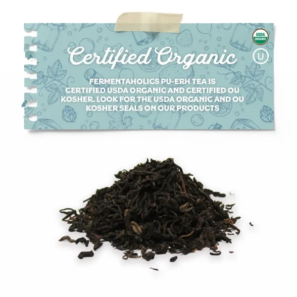 Certified Organic Pu-Erh Loose Leaf Tea With Usda Organic And Ou Kosher Certification