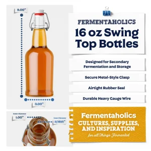 16 oz Swing Top Bottles