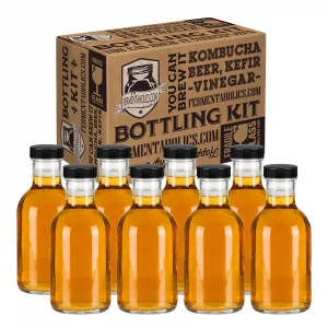 8 Pack Stout Style Glass Bottles