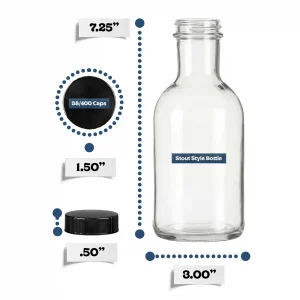 Clear Stout Bottles for Fermentation