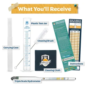 Hydrometer and Plastic Test Jar