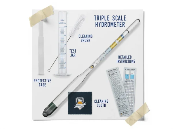 Hydrometer Test Kit - Plastic Jar