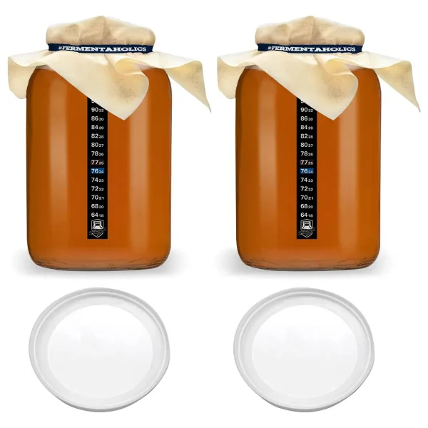 2 One Gallon Glass Kombucha Jars