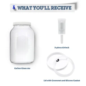 Glass Gallon Jar With Grommeted Lid