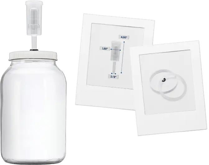 Gallon Glass Jar With 3-Piece Airlock