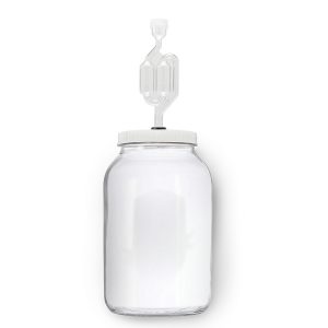 Gallon Glass Jar with S-Shaped Airlock