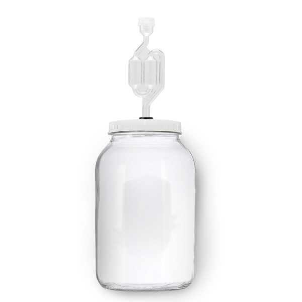 Gallon Glass Jar with S-Shaped Airlock