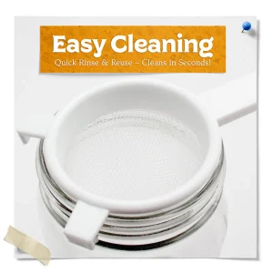 Mason Jar White Nylon Mesh Strainer