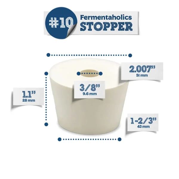#10 Drilled Rubber Stopper