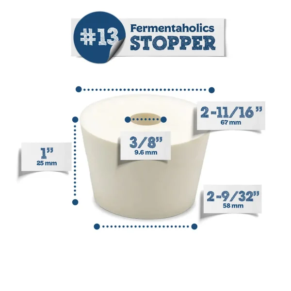 #13 Drilled Rubber Stopper
