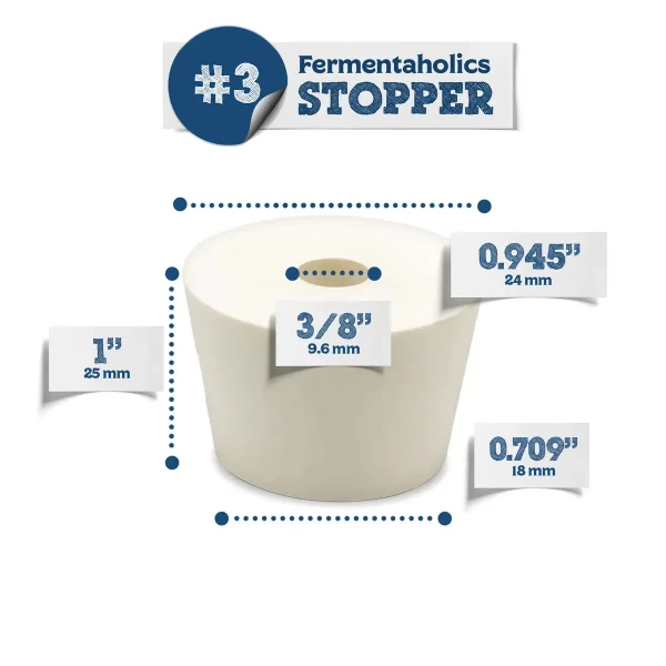 #3 Drilled Rubber Stopper