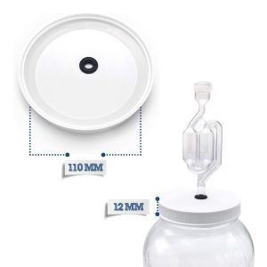 Gallon Lid with S Style Airlock