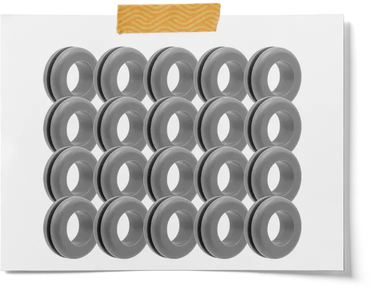 Gray Grommets Rubber