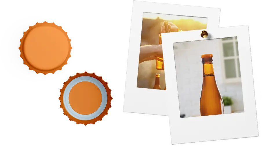 Orange Bottle Caps