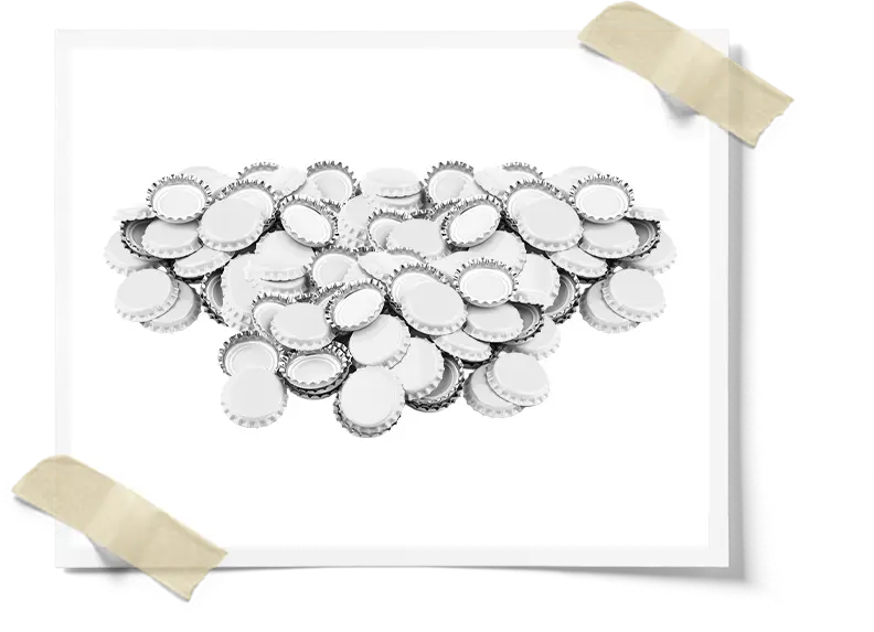 White Beer Bottle Caps