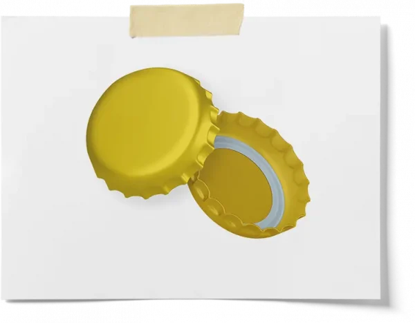 Yellow 26 Mm Diameter Caps
