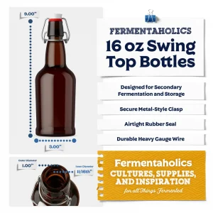 Brown Kombucha Bottles 6 Pack
