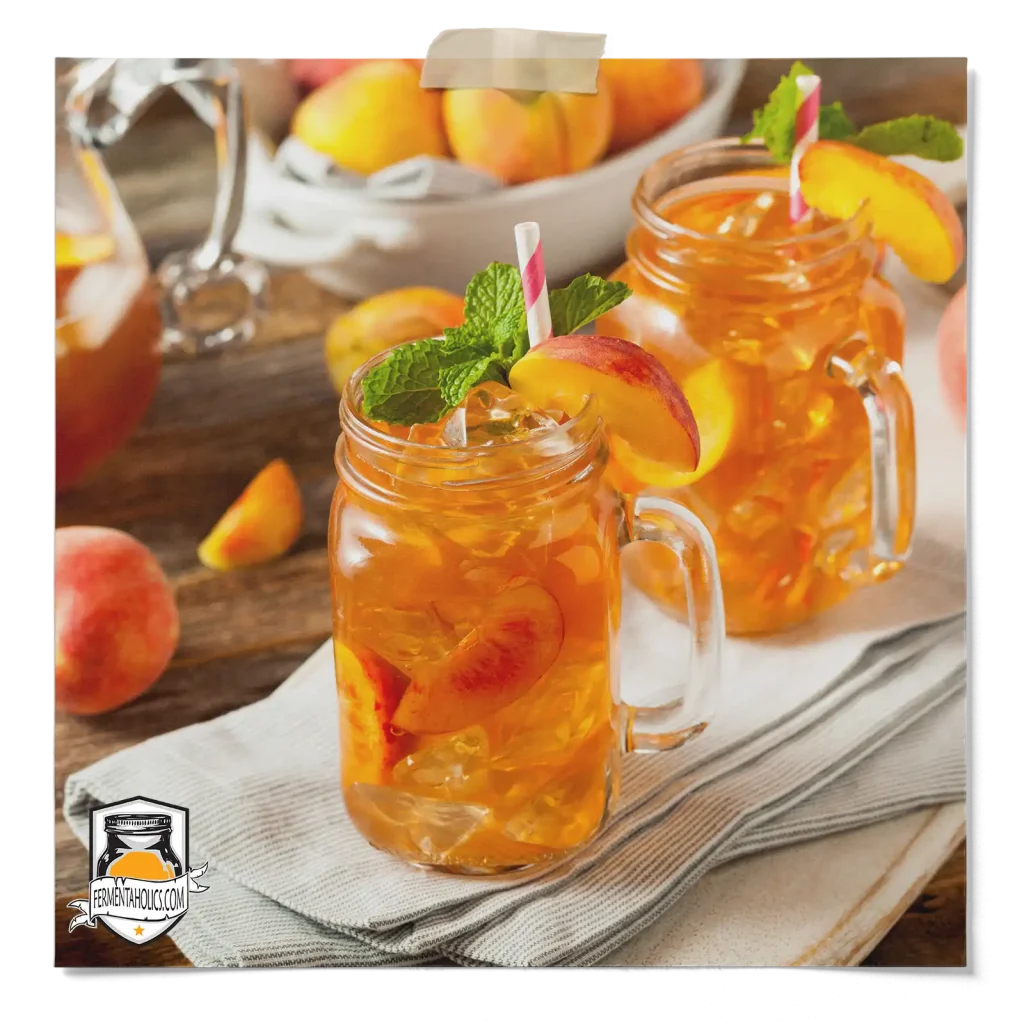 Peach Mint Kombucha