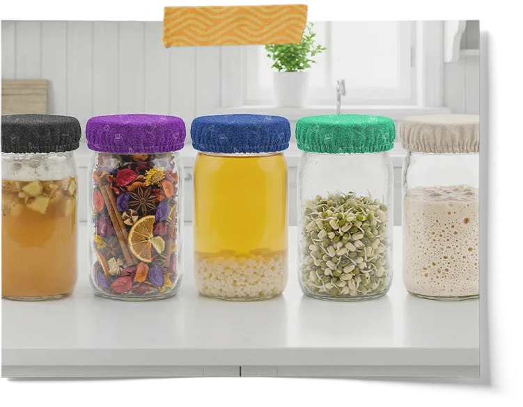 Assorted Elastic Mason Jar Covers