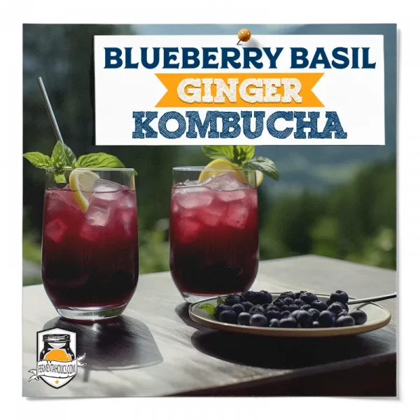Blueberry Basil Ginger Kombucha